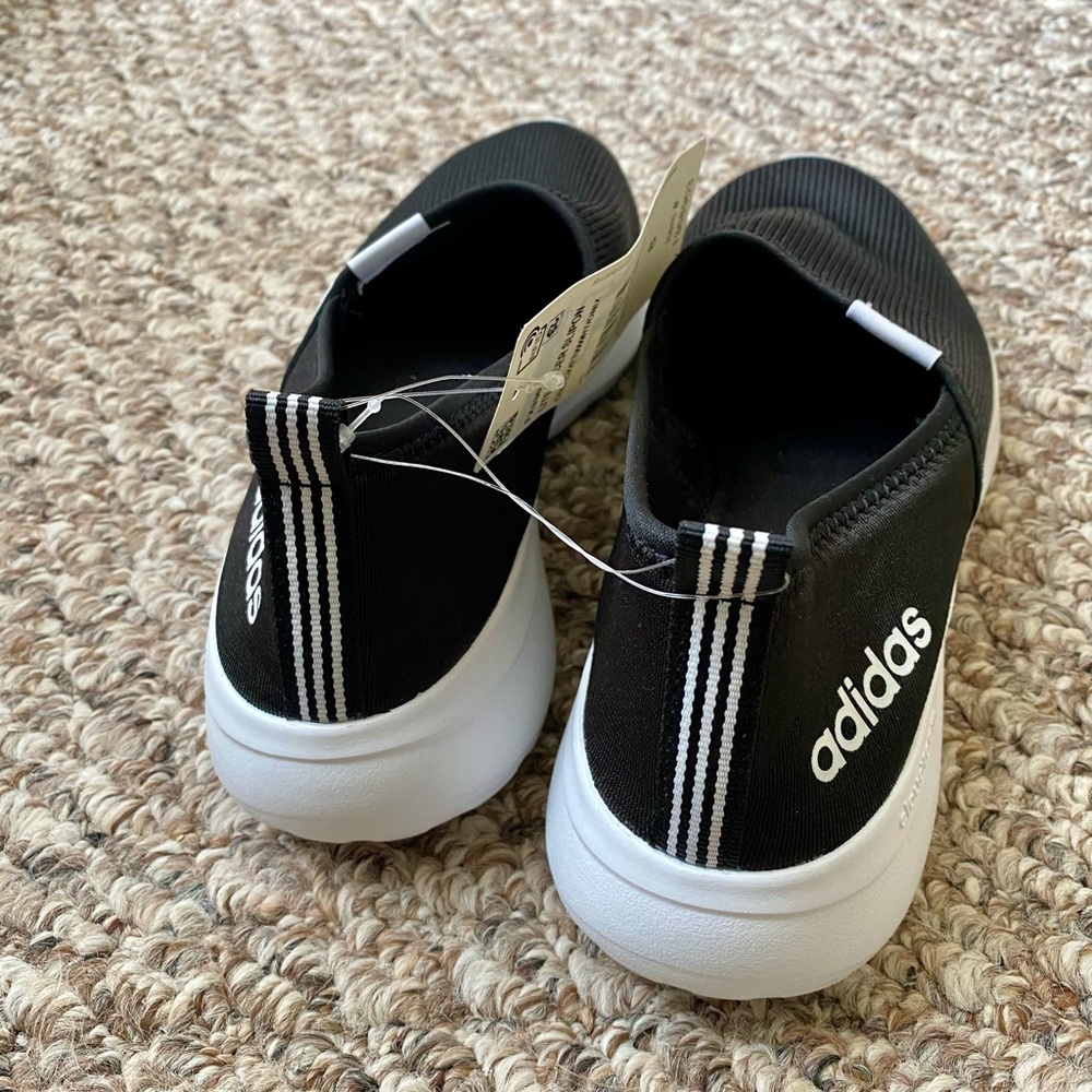 Adidas Black Knit Slip-On Sneakers new - Picture 2 of 8